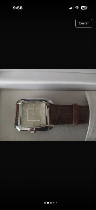 Reloj Pertegaz Cuadrado Correa Marrón