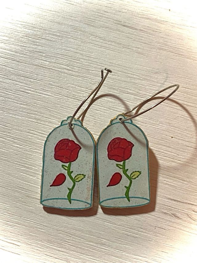 Aros Rosa Bella y la Bestia