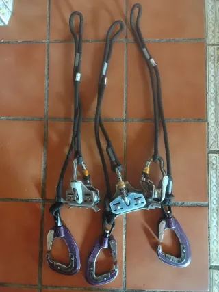 Cabos de anclaje tirolina Petzl Trac y gancho