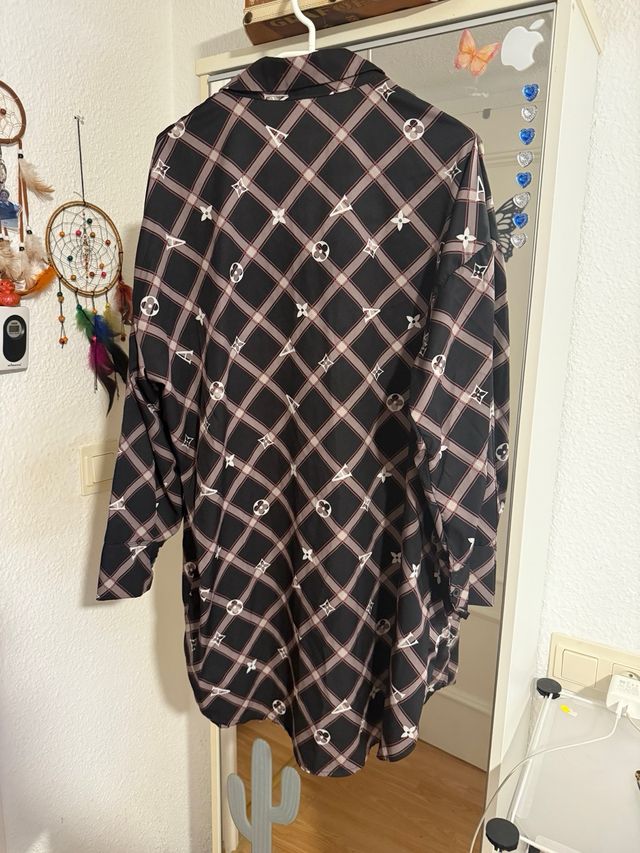 Vestido camisero estampado 3XL