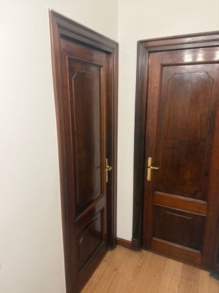 Puerta Madera Sapelli con Cristal