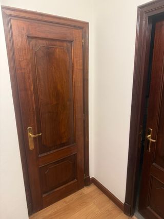 Puerta Madera Sapelli con Cristal
