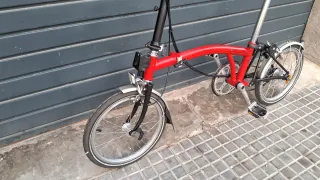 Bicicleta Plegable Brompton Roja