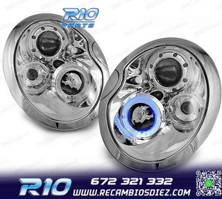 FAROS PARA MINI COOPER 01-04 OJOS ANGEL CROMADOS