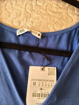 Vestido Zara Talla M Azul