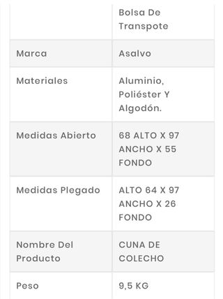 Mini Cuna Colecho Asalvo