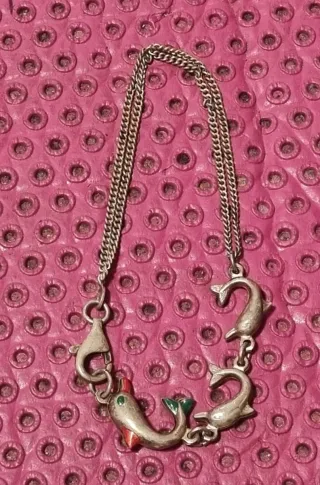 Pulsera Plata Delfines