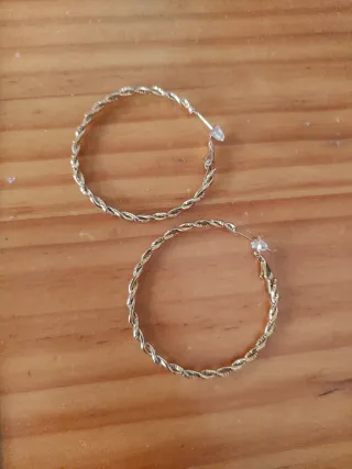 Pendientes acero inoxidable dorados