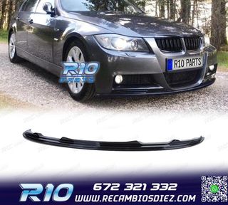 SPOILER LIP BMW E90 E91 08-12 PACK M NEGRO BRILLO