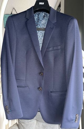 Traje azul hombre DR&N -impecable, solo un uso