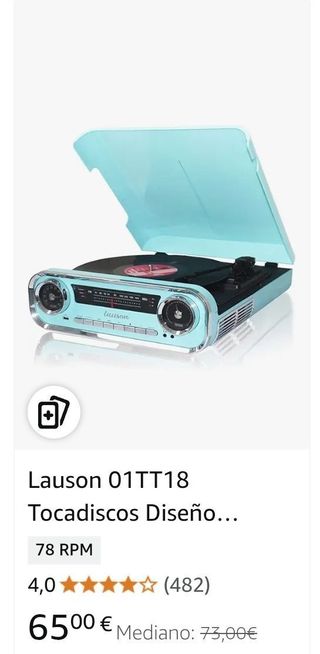 Tocadiscos Lauson Vintage Azul