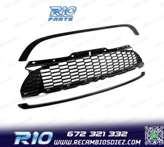 PARRILLA MINI COOPER R56 R57 R55 10-15 LOOK JCW NEGRO BRILLO