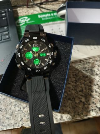 Reloj FOXBOX Negro/Plata Nuevo