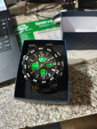 Reloj FOXBOX Negro/Plata Nuevo