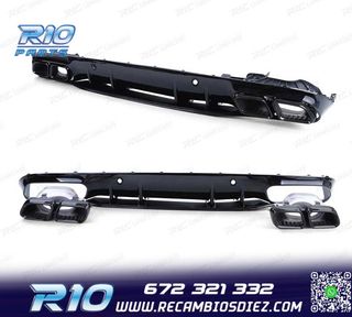 DIFUSOR MERCEDES CLASE C C205 COUPE 15-18 LOOK AMG C63 NEGRO