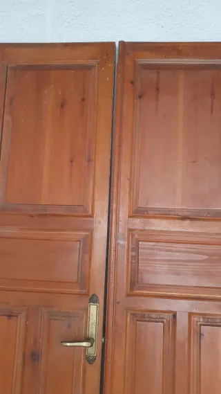 Puertas de madera de dos hojas