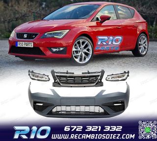 PARAGOLPES DELANTERO SEAT LEON 13-19 LOOK FR + NIEBLAS