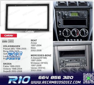 MARCO NEGRO RADIO 2-DIN PARA MERCEDES VOLKSWAGEN VW SKODA SE