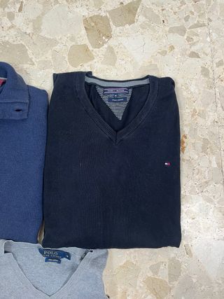 Lote 3 jerseys hombre Tommy Hilfiger y Polo Ralph
