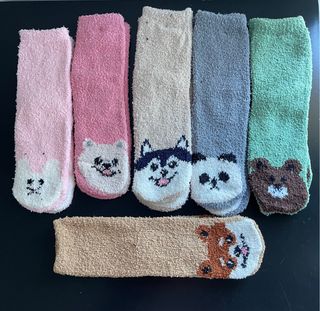 Calcetines gruesos de invierno con diseños de anim