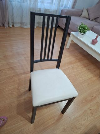 Mesa Comedor Negra y 6 Sillas