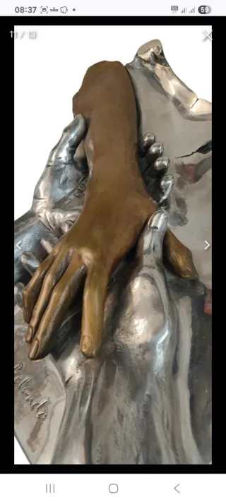 Scultura bronzo argentato Fonderia Verrès spa