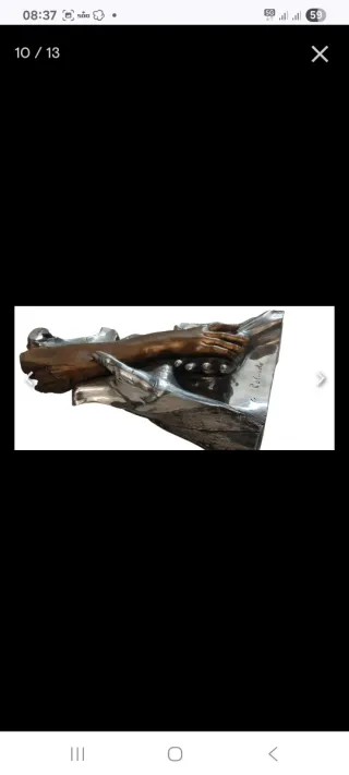 Scultura bronzo argentato Fonderia Verrès spa