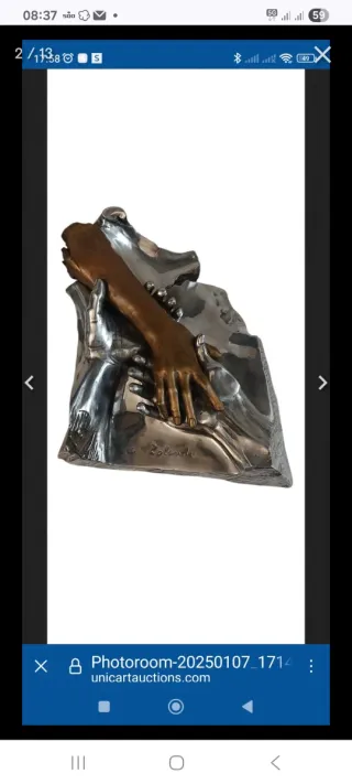 Scultura bronzo argentato Fonderia Verrès spa