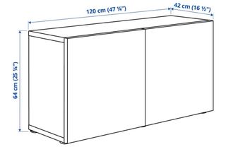 Mueble BESTA IKEA Blanco y Madera