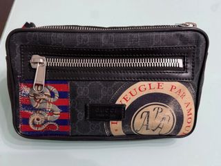 Riñonera Gucci Negra y Multicolor