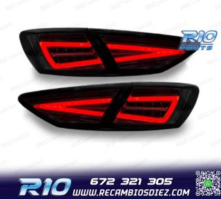 PILOTOS SEAT LEON 3 5F 12-20 DINÁMICO LED NEGRO OEM HALOGEN