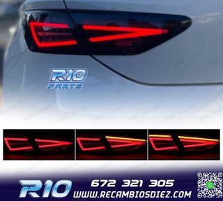 PILOTOS SEAT LEON 3 5F 12-20 DINÁMICO LED NEGRO OEM HALOGEN
