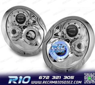 FAROS PARA MINI COOPER 01-04 OJOS ANGEL CROMADOS