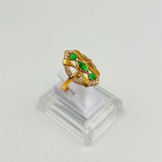 LANZADERA PIEDRAS VERDES 18K
