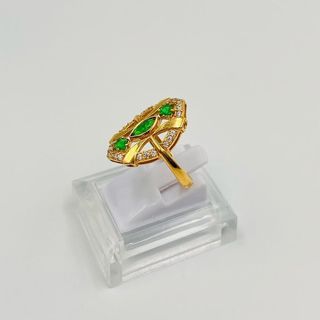 LANZADERA PIEDRAS VERDES 18K