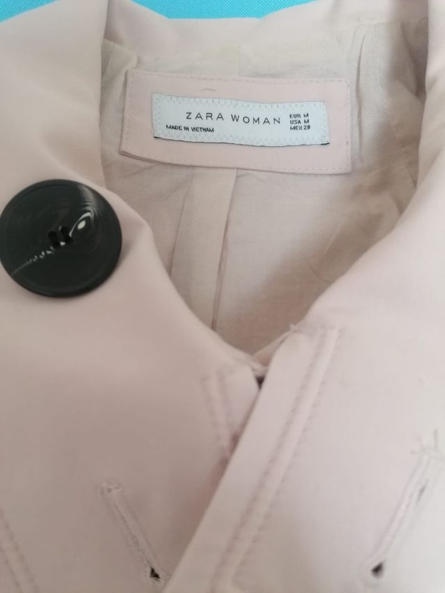 Gabardina Zara Rosa Palo