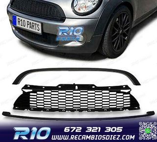 PARRILLA MINI COOPER R56 R57 R55 10-15 LOOK JCW NEGRO BRILLO