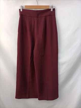 Pantalones Culotte Zara Burdeos
