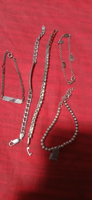 Lote de 5 Pulseras y Cadenas
