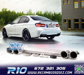 ESCAPE CON COLAS BMW F30 F31 11-18 LOOK M DOBLE
