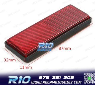 JUEGO DE 2 CATADIÓPTRICOS DE COLOR ROJO