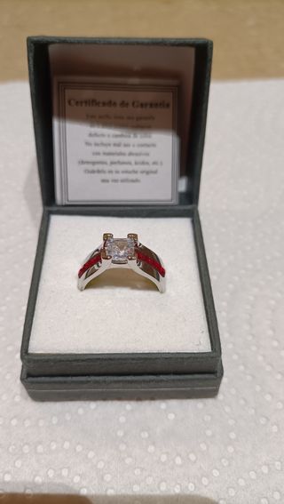 Anillo Plata con Piedra Roja
