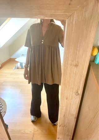 Blusón/minivestido Zara beige 