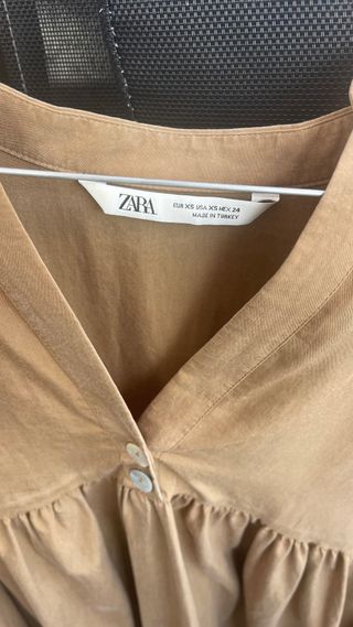 Blusón/minivestido Zara beige 