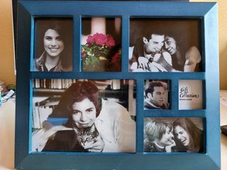 Cornice portafoto in legno blu