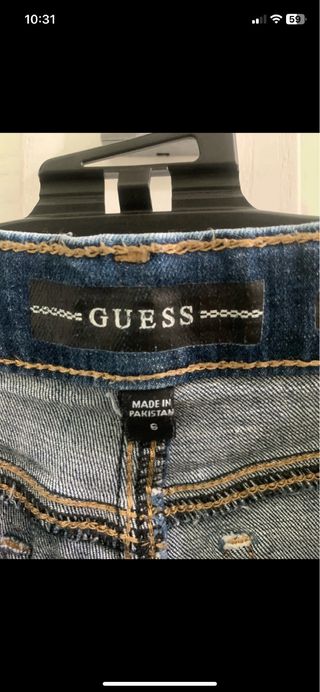 Jeans Guess Bambino Blu Denim Strappati