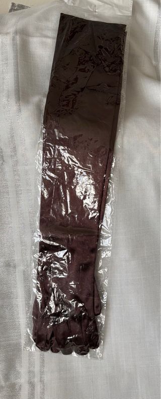 Guantes largos fiesta mujer marrones