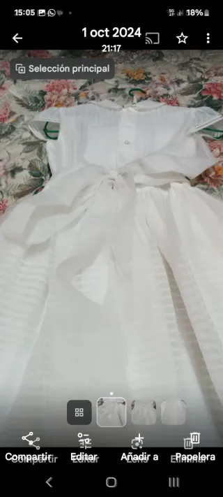 Vestido blanco de primera comunion.