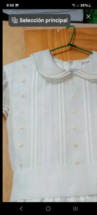 Vestido blanco de primera comunion.