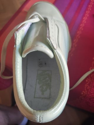 Zapatillas Vans Piel Verde Talla 36 Nuevas